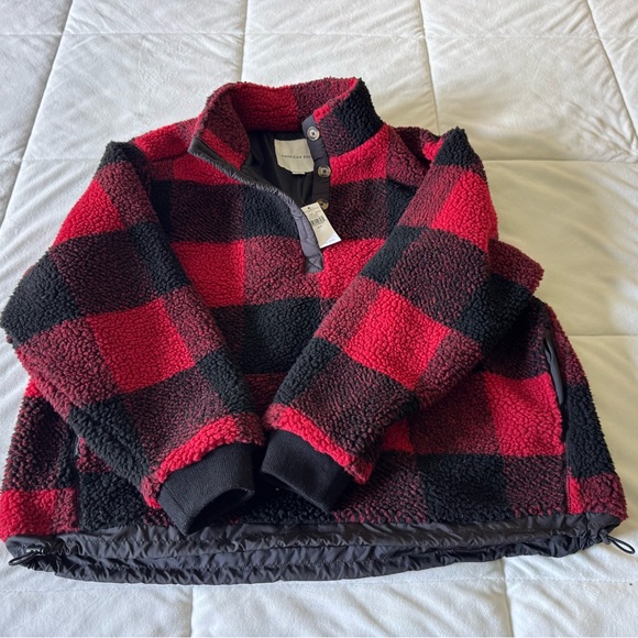 American Eagle Outfitters Red and Black Plaid Jacket - Picture 1 of 5